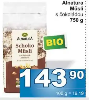 Jip Alnatura Müsli s čokoládou nabídka