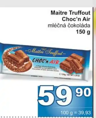 Jip Maitre Truffout Choc'n Air mléčná čokoláda nabídka