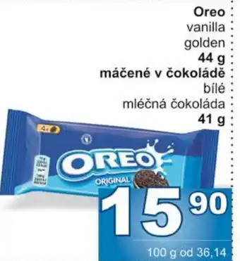 Jip Oreo vanilla golden máčené v čokoládě bílé mléčná čokoláda nabídka