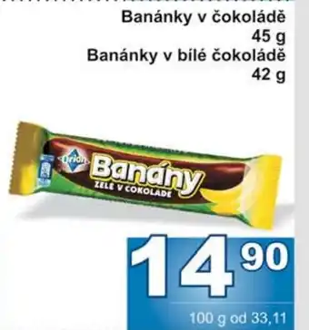 Jip Banánky v čokoládě, Banánky v bílé čokoládě nabídka