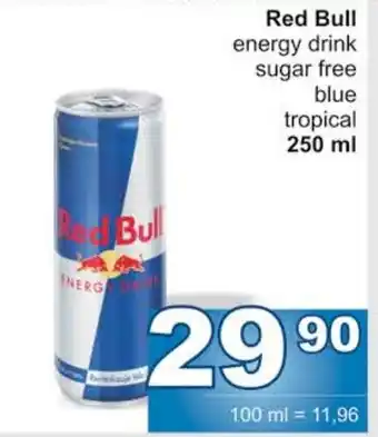 Jip Red Bull energy drink sugar free blue tropical nabídka