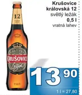 Jip Krušovice královská 12 světlý ležák nabídka