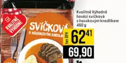 Jip Kvalitně Výhodně hovězí svíčková s houskovým knedlíkem nabídka