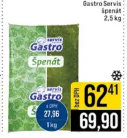 Jip Gastro Servis špenát nabídka