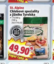 Norma St. alpine chlebové speciality z jižního tyrolska nabídka