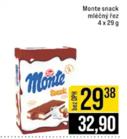 Jip Monte snack mléčný řez nabídka