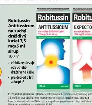 Dr. Max Robitussin antitussicum na suchý drážcivý kašel nabídka