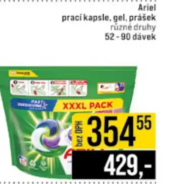 Jip ARIEL prací kapsle, gel, prášek nabídka