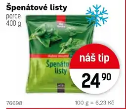 Konzum Špenátové listy nabídka