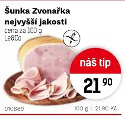 Konzum Šunka Zvonařka nejvyšší jakosti nabídka