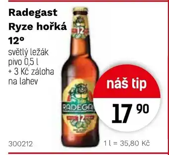 Konzum Radegast Ryze hořká 12° nabídka