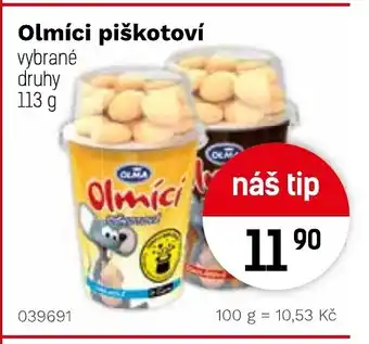 Konzum OLMA Olmíci piškotoví nabídka