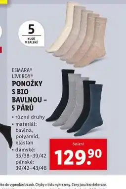 Lidl Ponožky s bio bavlnou nabídka