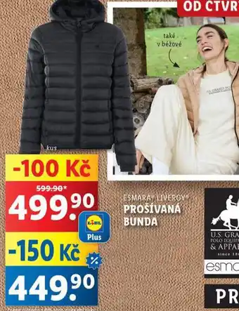 Lidl Prošívaná bunda nabídka