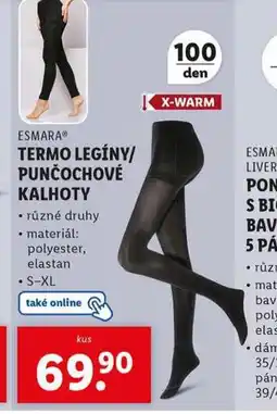 Lidl Termo legíny / punčochové kalhoty nabídka