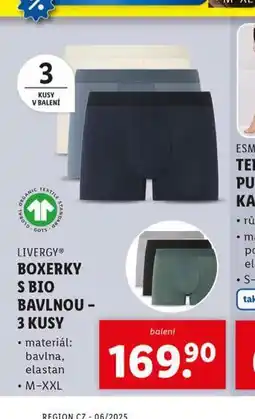 Lidl Boxerky s bio bavlnou nabídka