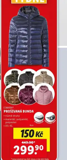 Lidl Prošívaná bunda nabídka