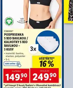 Lidl Kalhotky s bio bavlnou nabídka