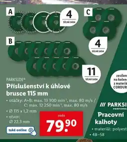 Lidl Příslušenství k úhlové brusce 115 mm nabídka