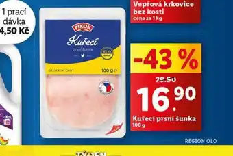 Lidl Kuřecí prsní šunka nabídka