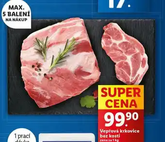 Lidl Vepřová krkovice bez kosti nabídka