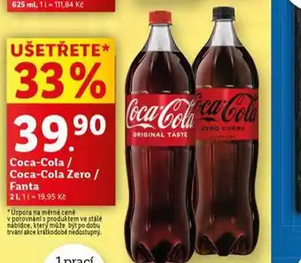 Lidl Coca cola / zero / fanta nabídka