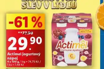 Lidl Actimel jogurtový nápoj nabídka