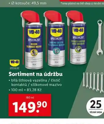 Lidl Sortiment na údržbu nabídka