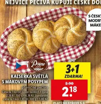 Lidl Kaiserka světlá s makovým posypem nabídka