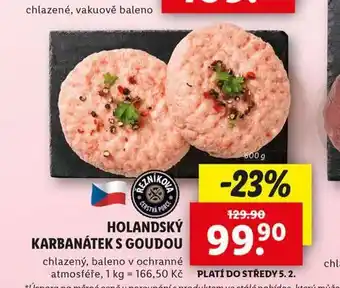 Lidl Hohlandský karbanátek s goudou nabídka