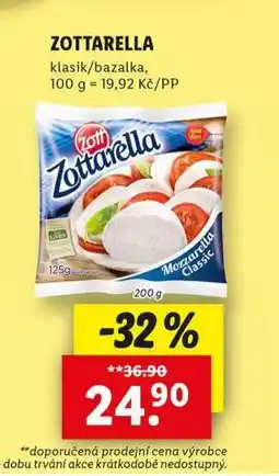 Lidl Zottarella nabídka