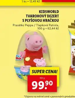 Lidl Kidsworld tvarohový dezert s plyšovou hračkou nabídka