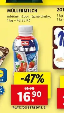 Lidl Müllermilch nabídka