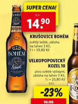 Lidl Pivo krušovice bohém nabídka