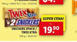 Lidl Snickers 2pack / twix extra nabídka