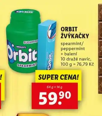 Lidl Orbit žvýkačky nabídka