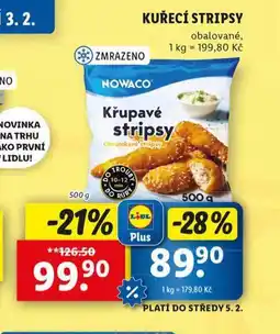 Lidl Kuřecí stripsy nabídka