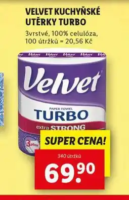 Lidl Velvet boost kuchyňské utěrky nabídka