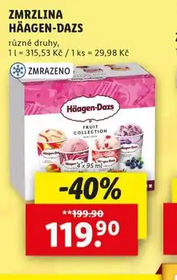 Lidl Häagen dazs zmrzlina nabídka