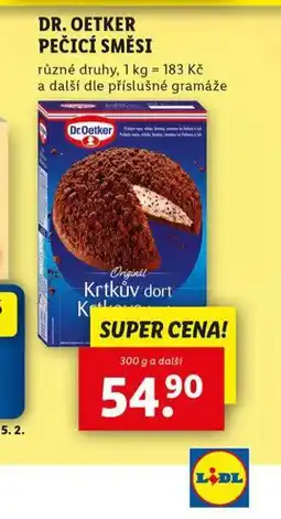 Lidl Dr. oetker pečící směsi nabídka