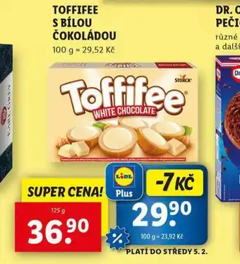 Lidl Toffefee s bílou čokoládou nabídka