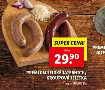 Lidl Premium selské jaternice nabídka