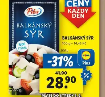 Lidl Balkánský sýr nabídka