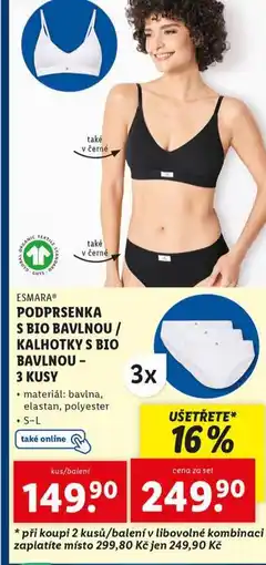 Lidl Kalhotky s bio bavlnou nabídka