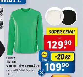 Lidl Triko s dlouhými rukávy nabídka