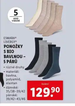 Lidl Pnožky s bio bavlnou nabídka