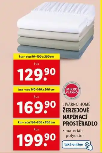 Lidl Žerzejové napínací prostěradlo 180-200 x 200 cm nabídka