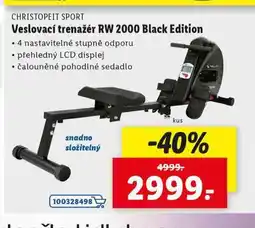 Lidl Veslovací trenažér rw 2000 black edition nabídka