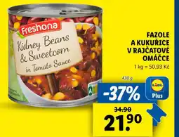 Lidl Fazole a kukuřice v rajčatové omáčce nabídka