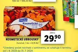 Lidl Foralys kosmetické ubrousky nabídka